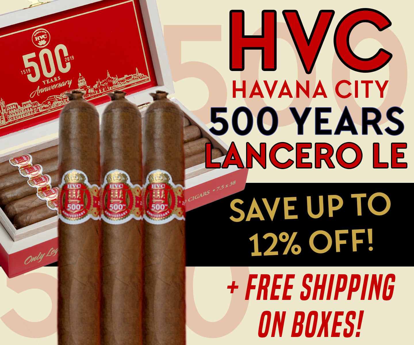 HVC 500 Years Lancero Limited Edition (7.5x38)
